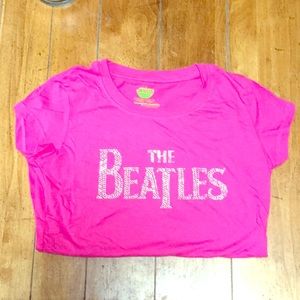 The Beatles pink fitted t-shirt